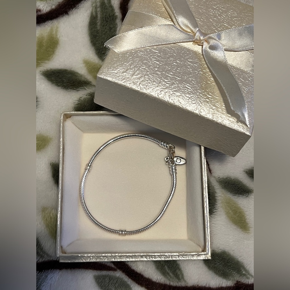 Pandora silver bracelet starter for charms